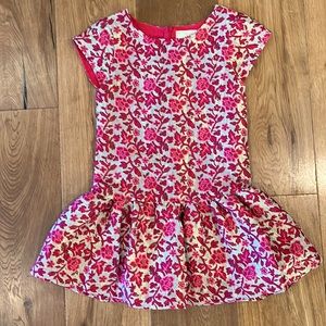 Drop waist. Brocade gold and magenta dress. Nordstrom